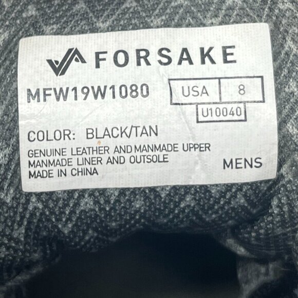 Forsake Halden Mid Men's Waterproof Hiking Sneaker Boot 8 Black Tan - Picture 14 of 14